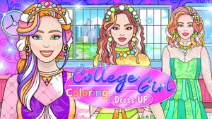 College Girl Coloring Dress Up